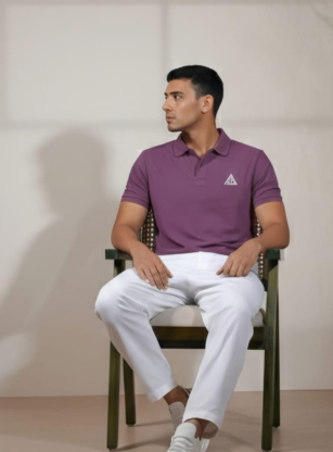 TEXTURED POLO | LIGHT PURPLE