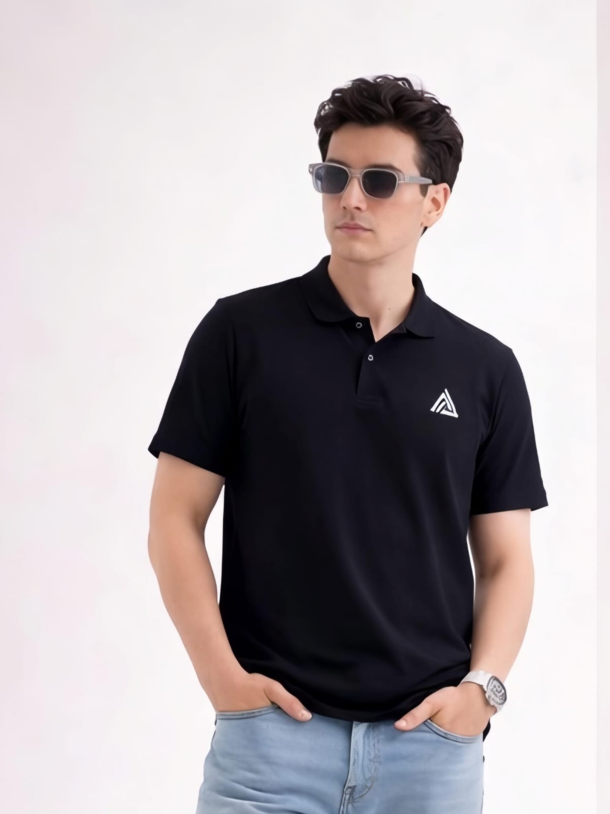 TEXTURED POLO | PREMIUM BLACK