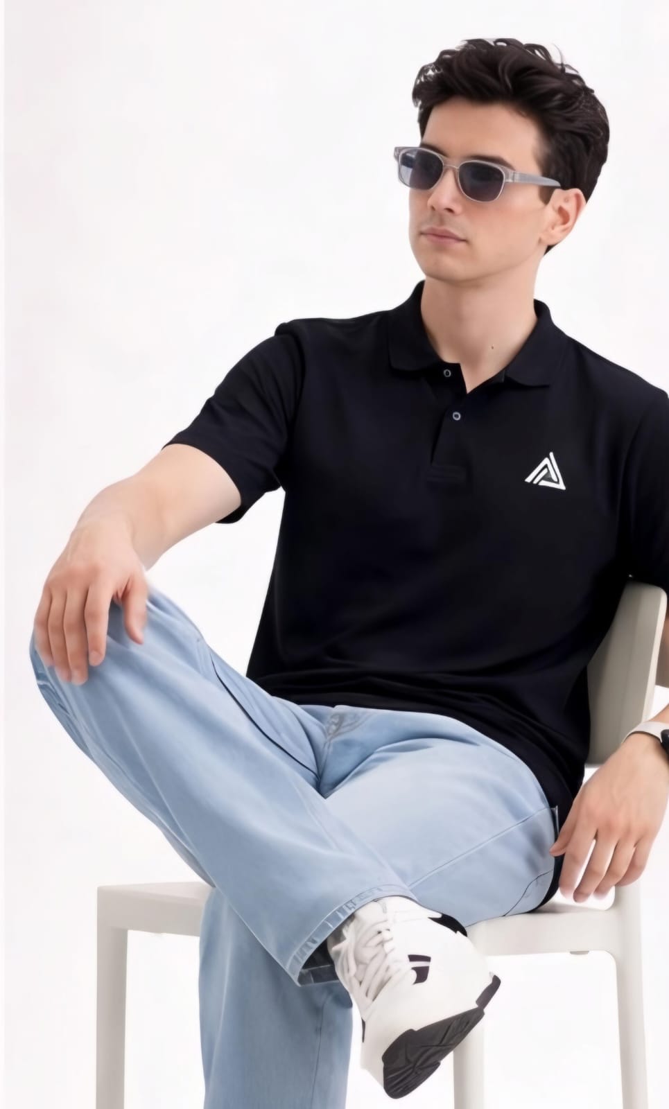 TEXTURED POLO | PREMIUM BLACK