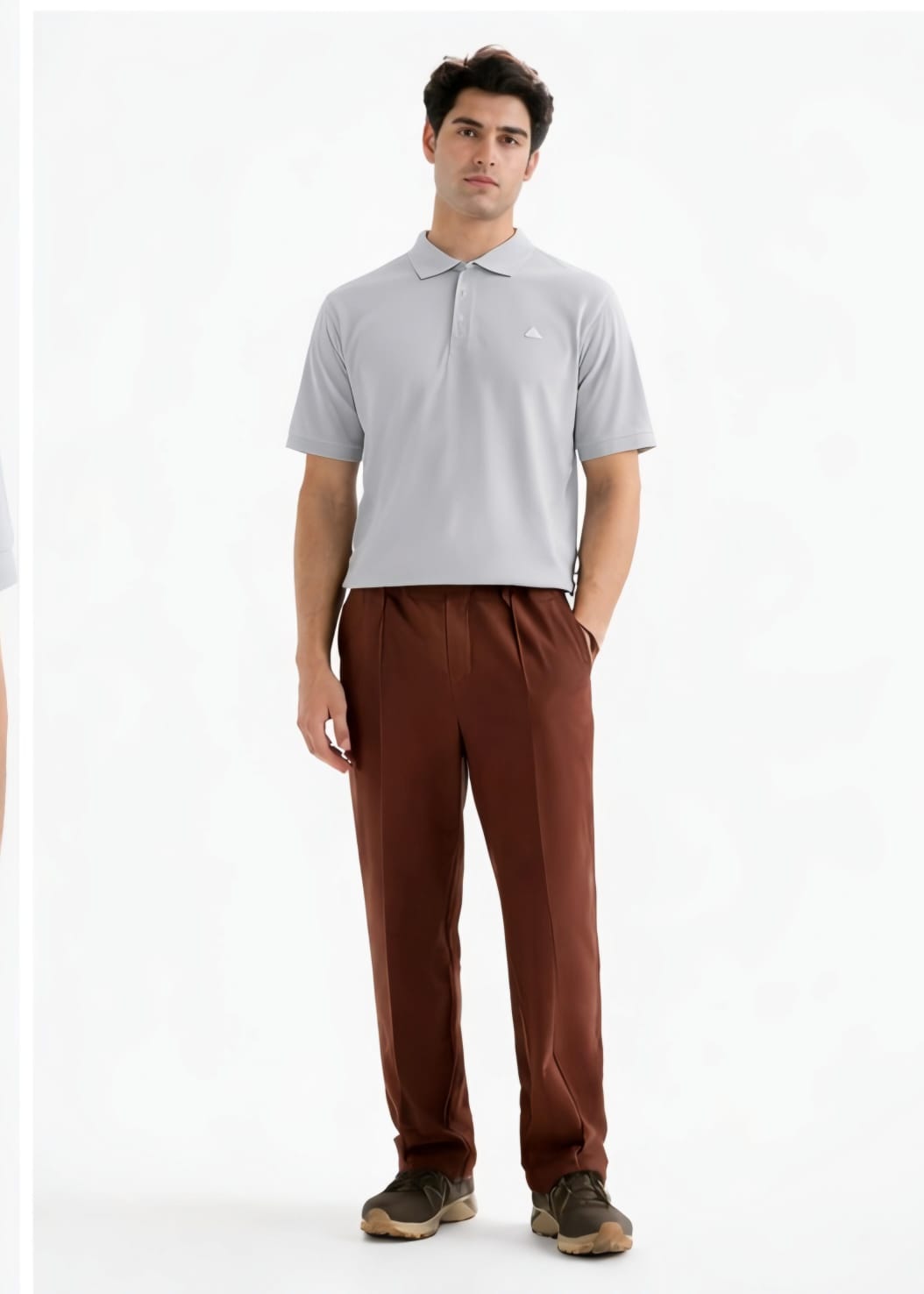 TEXTURED POLO | LIGHT GREY