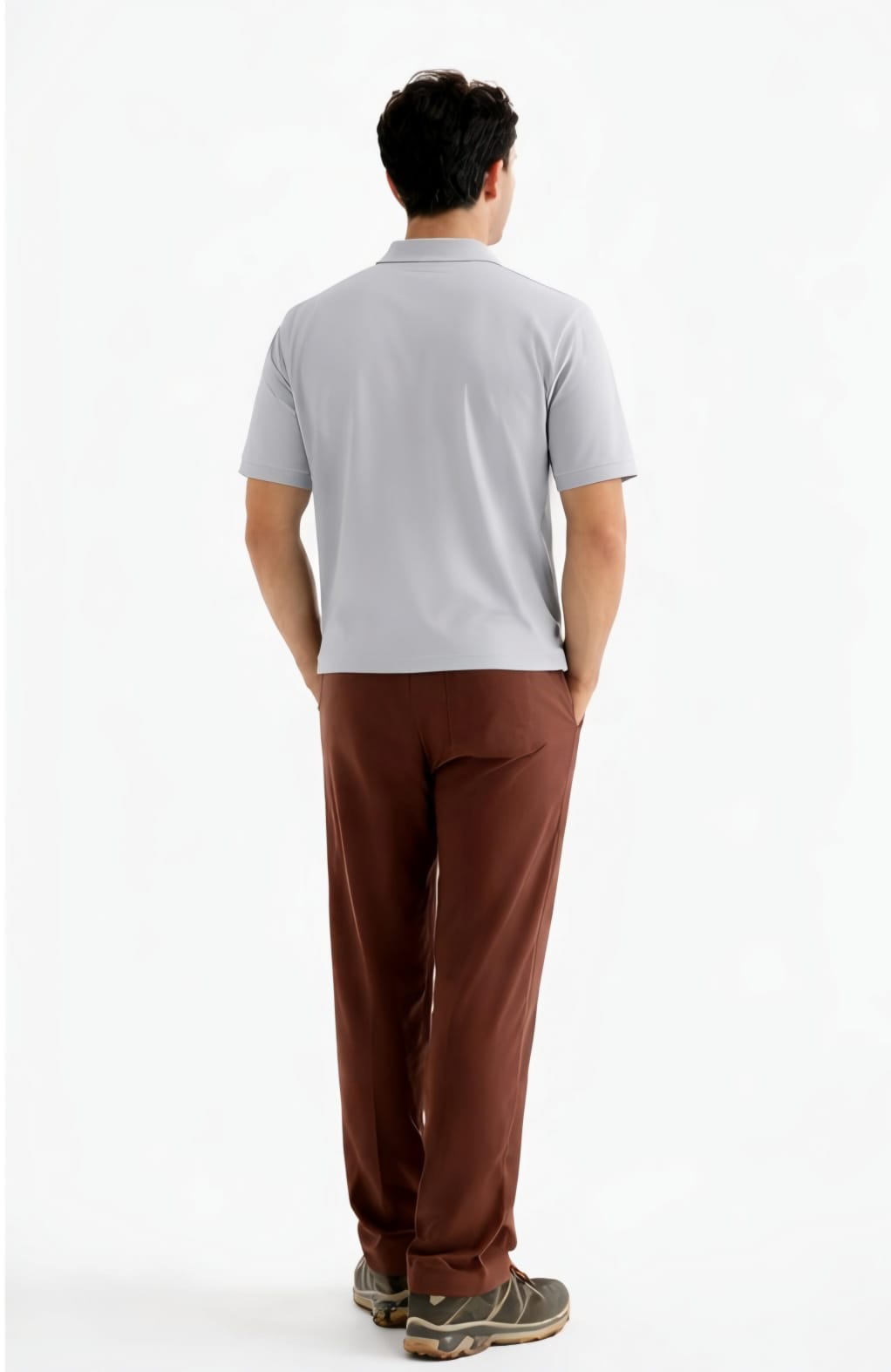 TEXTURED POLO | LIGHT GREY