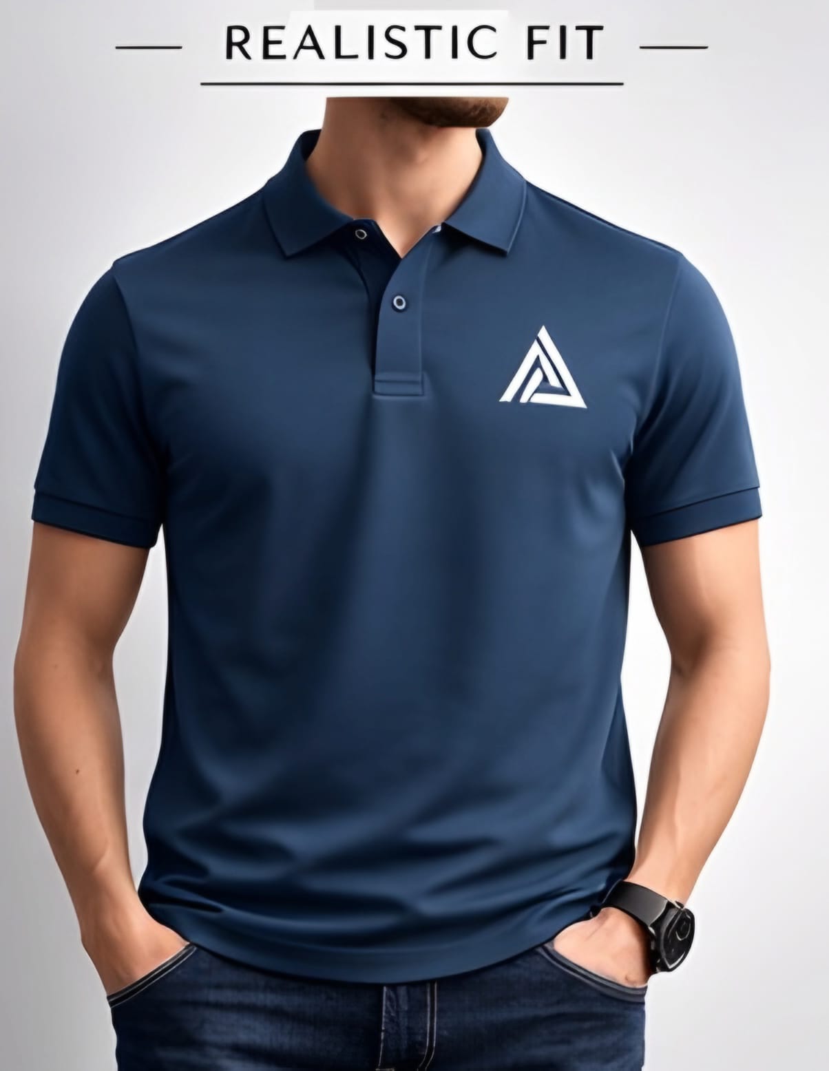 TEXTURED POLO | NAVY BLUE